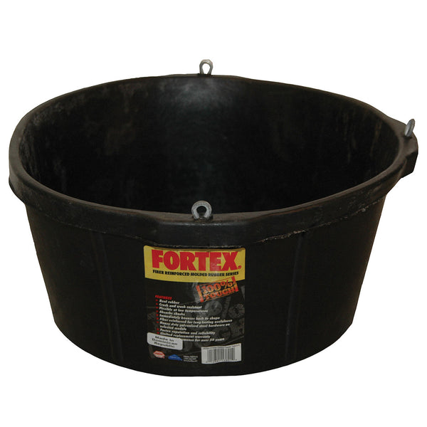 Fortex Rubber Feed Tub With Eyelets 26 Qt